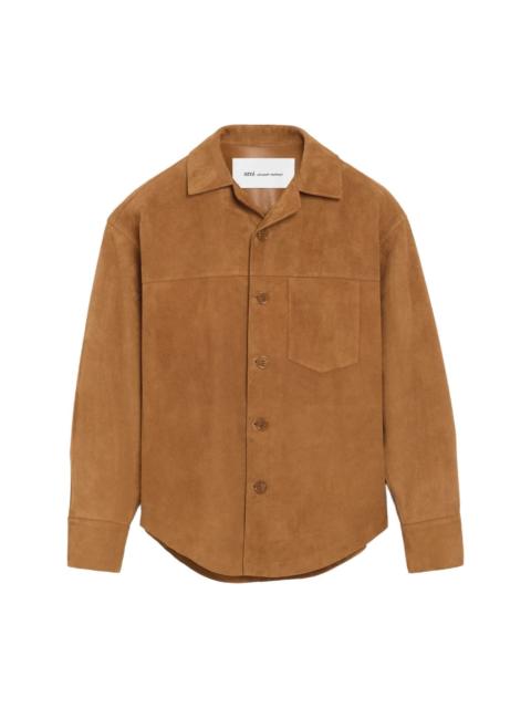 AMI Paris GOAT SUEDE BUTTONED OVERSHIRT