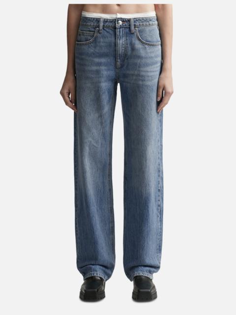 alexanderwang.t PRE-STYLED DENIM JEANS