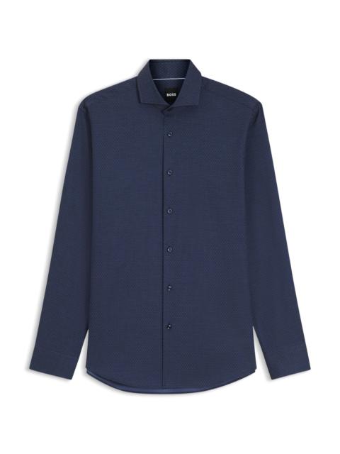BOSS REGULAR-FIT SHIRT IN COTTON DOBBY