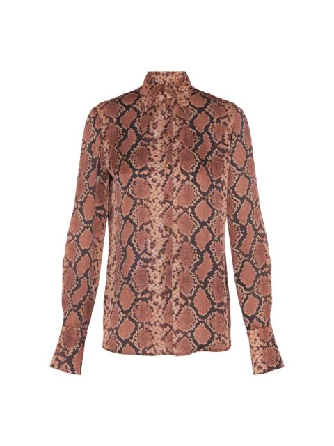 Zimmermann Hypnotic Silk Shirt brown