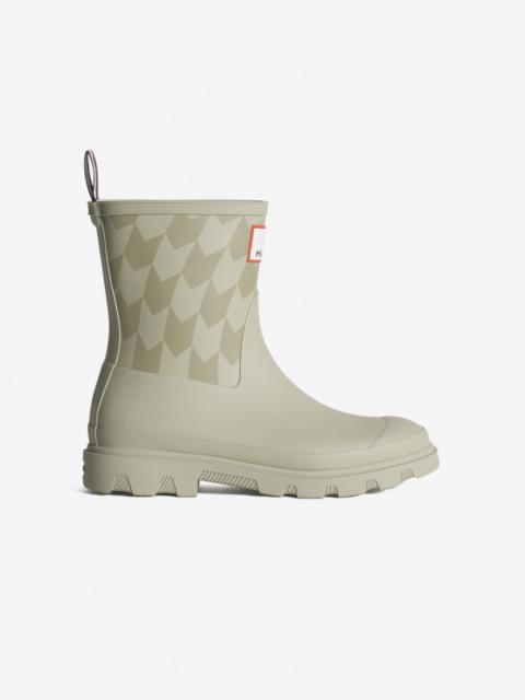 Maison Kitsuné MAISON KITSUNE x HUNTER UNISEX CHEVRON DOWNPOUR SHORT BOOTS