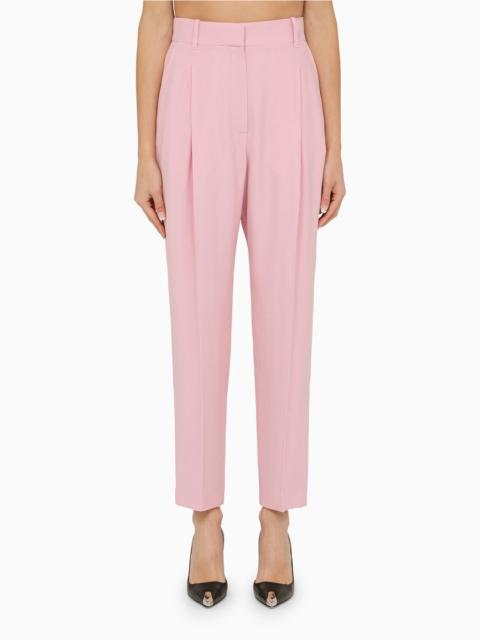 Alexander McQueen Pink regular trousers with pleats