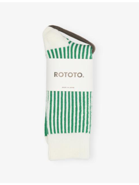 ROTOTO® Vertical Stripe Ribbed Woven Socks
