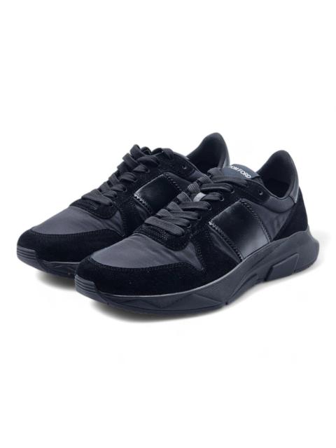 TOM FORD Jagga Leather Suede and Mesh Sneakers Black US 8 $990
