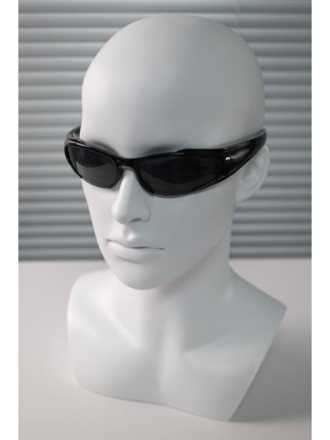 Other Designers Japanese Brand - Rare Y2k Vtg Futuristic Cat Eye Black Sunglasses Unisex OS