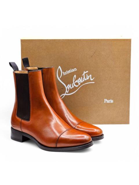 Christian Louboutin Antonio Chelsea Leather Boots - Brown EU 40.5 / US 7.5 $1350