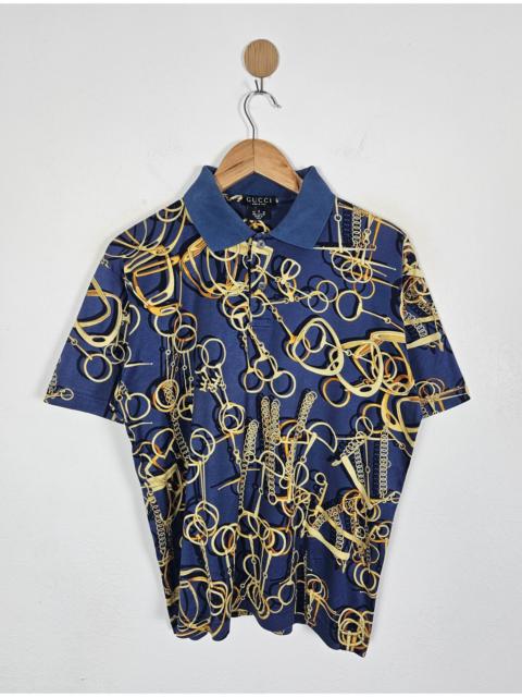 GUCCI Vintage Gucci Italy Chain Polo Tee
