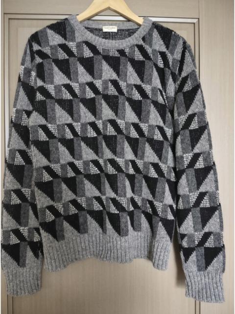 SAINT LAURENT SLP 15FW houndstooth sweater by Hedi XL