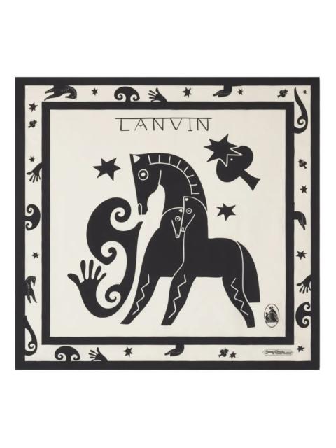 Lanvin Lanvin Women "Horse" Foulard 90X90
