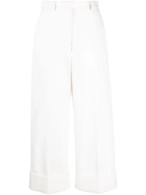 Thom Browne Women High Waisted Straight Leg Trouser In Organic Cotton Canvas