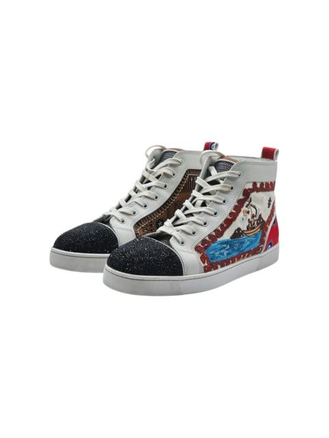Christian Louboutin Greekaba No Limit High Top Embroidered Sneakers EU 45 US 12