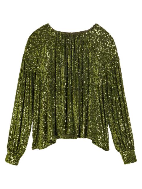 rabanne Rabanne Sequin-embellished Mesh top