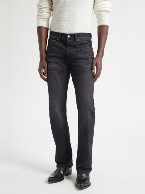 RRL by Ralph Lauren Double RL Slim Fit Selvedge Bootcut Jeans in Distressed Black at Nordstrom