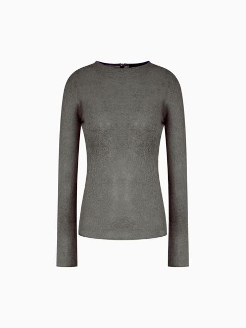 GIORGIO ARMANI CASHMERE AND MOHAIR WOOL CREW-NECK JUMPER