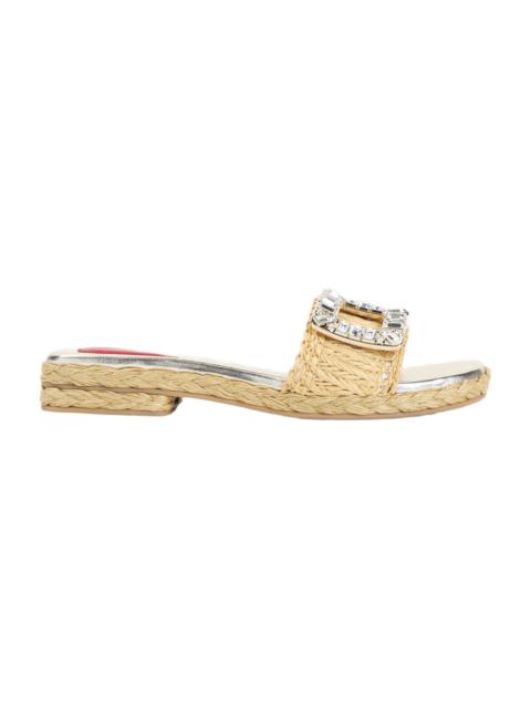 Roger Vivier Strass Buckle Raffia 25 Espadrillas