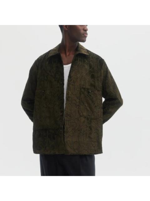 BNWT AW24 ECOLE DE PENSEE VELVET JACQUARD OVERSHIRT S