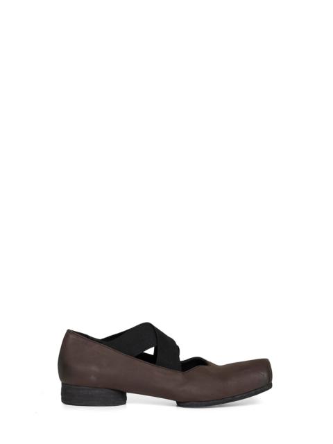 UMA WANG Brown nubuck ballet flats