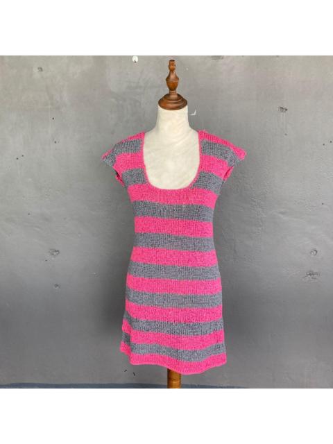 ISSEY MIYAKE Issey Miyake Women's Pink and Grey Dress