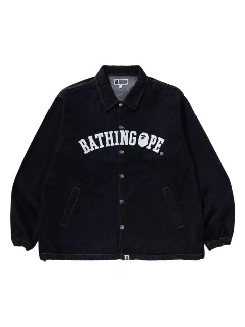 A BATHING APE® BAPE Bathing Ape Relaxed Fit Denim Coach Jacket 'Indigo'