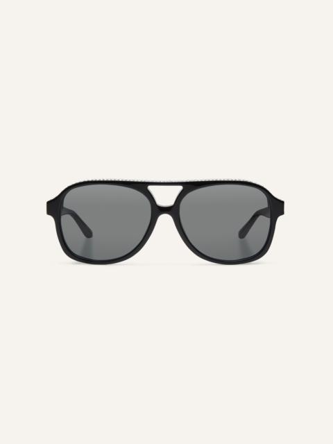 MAGDA BUTRYM Aviator sunglasses in black crystals