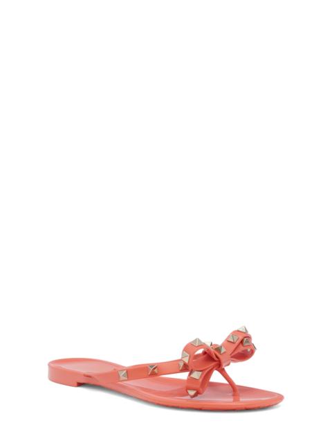 Valentino Valentino Garavani Rockstud Jelly Flip Flop in Coral at Nordstrom