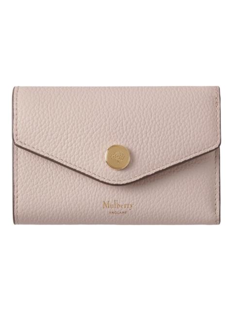 Mulberry Folded Multi-Card Wallet Blossom Pink Small Classic Grain
