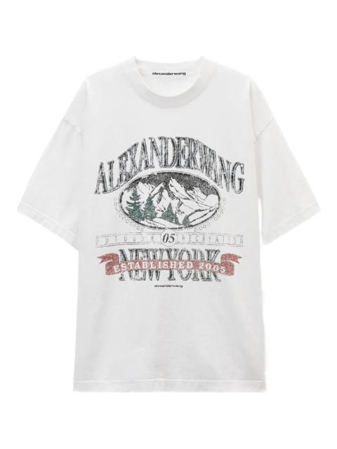 Alexander Wang Sunfade-Effect Wash Jersey Tee