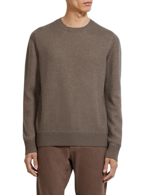ZEGNA ZEGNA Oasi Seed Stitch Cashmere Sweater in Brown at Nordstrom