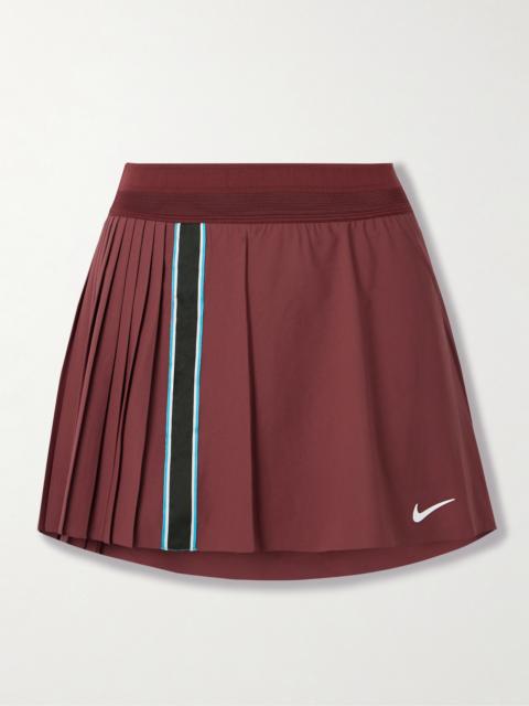 Nike Nikecourt Slam Grosgrain-trimmed Dri-fit Tennis Skirt