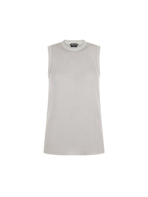 TOM FORD MICRO SEQUINS EMBELLISHED RIB RELAXED TANK