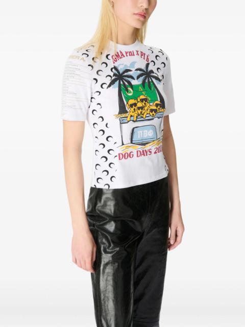 Marine Serre crescent-moon graphic T-shirt