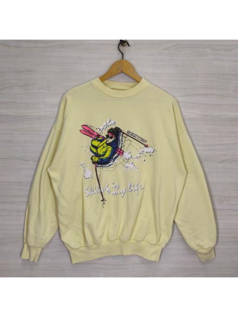 Other Designers Vintage - Vtg Skiing in My Life Crewneck