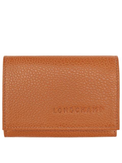 Longchamp Le Foulonné Compact wallet Amber - Leather