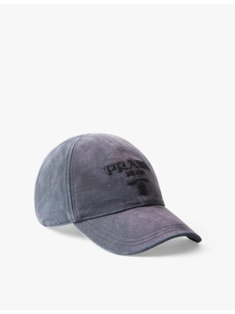 Prada Brand-embroidered canvas baseball cap