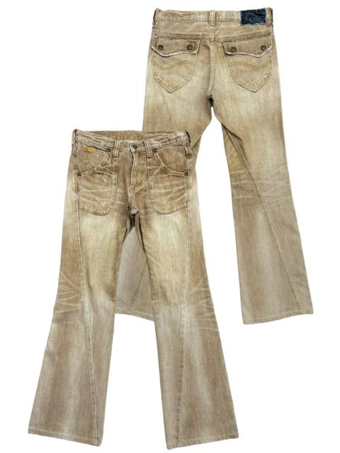 Vintage 90s Lee Rider Distressed Flare Denim Jeans 31x30