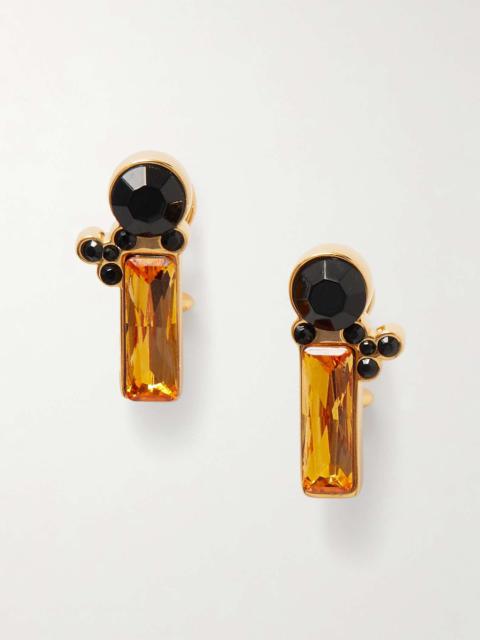 Gold-tone crystal earrings Gold