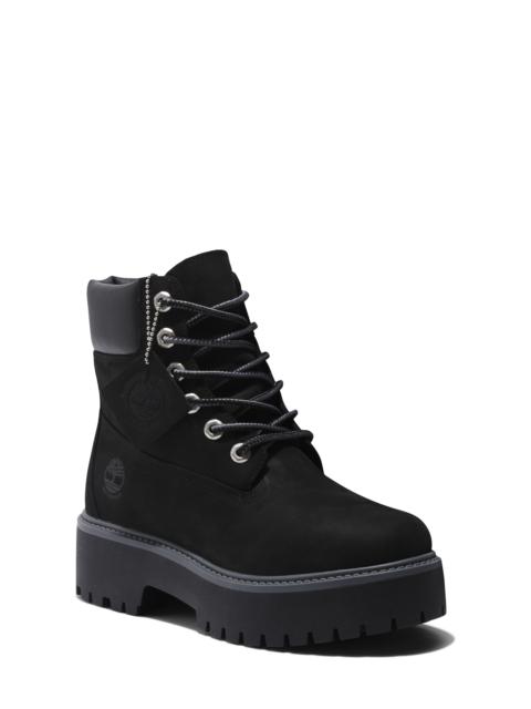 Timberland Timberland Stone Street Waterproof Platform Boot in Black Nubuck at Nordstrom