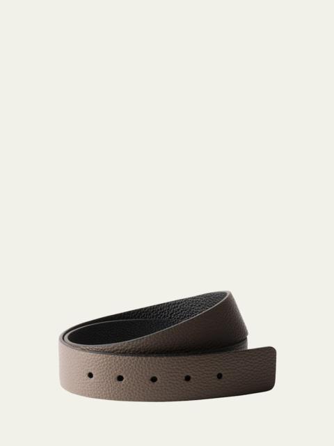 Prada Men's Diano Reversible Leather Belt Strap