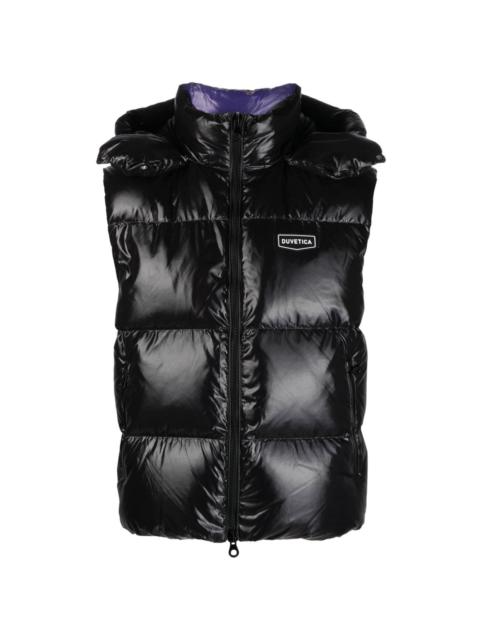 hooded padded gilet