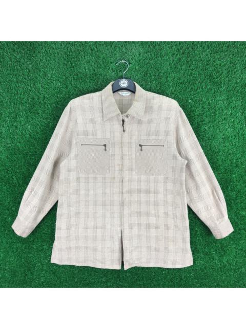 Other Designers Vintage - Vintage 80's Wool Zipper Jacket Tartan Check by Vinidiany