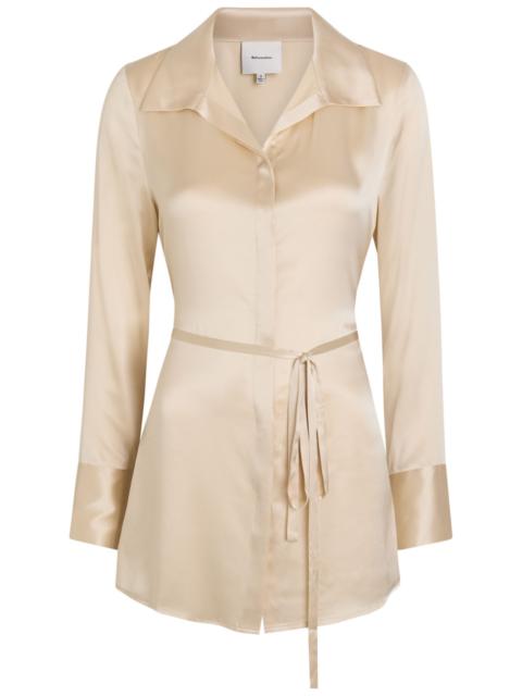 Reformation Reformation Camilla Waist-tie Silk Shirt
