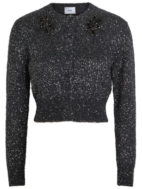 Erdem Erdem Embellished Brushed Alpaca-blend Cardigan