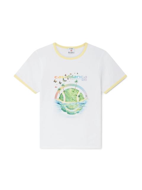 CASABLANCA Beyond Destiny Longline Ringer Short Sleeve Tee