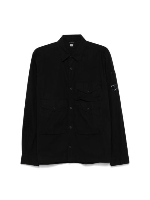 gabardine button-up overshirt