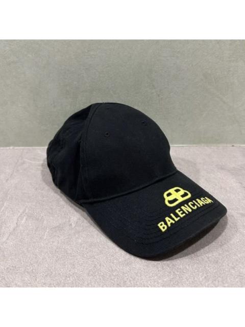 Black Embroidered Balenciaga Dad Cap