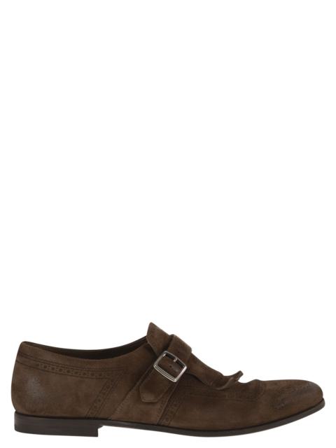 Church's Church's Men Shanghai - Suede Monk Strap With Fringe Detail