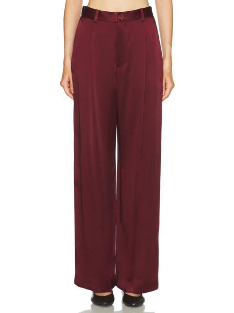 LAPOINTE Satin Relaxed Pleat Pant