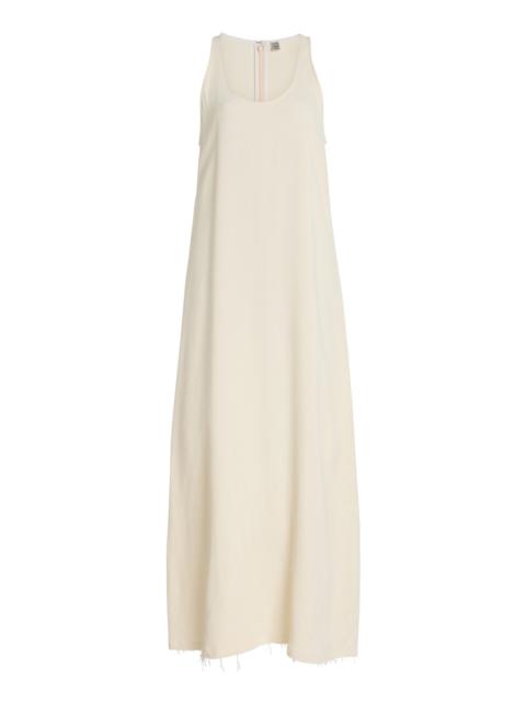 TOTEME Scoop-Neck Sablé Dress ivory