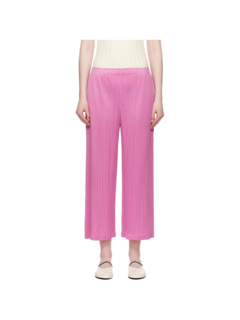 Pleats Please Issey Miyake Pink Loop Trousers
