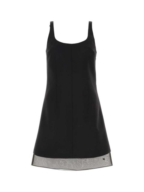 Prada Prada Women Black Wool Mini Dress